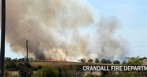 Multiple fire departments tackle large grass fire in Kaufman County